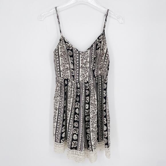 Abercrombie & Fitch Small Tank Strap Romper Playsuit Small Floral Lace Beach - Picture 1 of 7